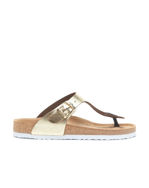 Sandales en cuir Aliz doré