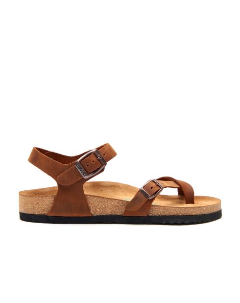 Sandales en cuir Gabriella brun