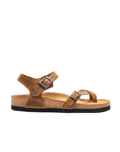 Sandales en cuir Gabriella bronzage