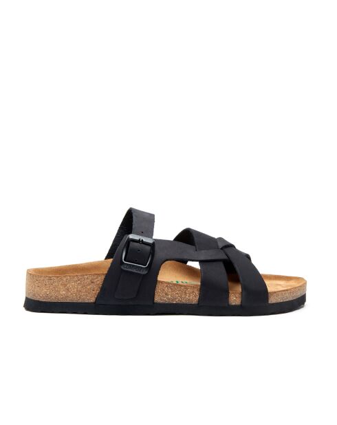 Sandales en cuir Lea black /nubuck