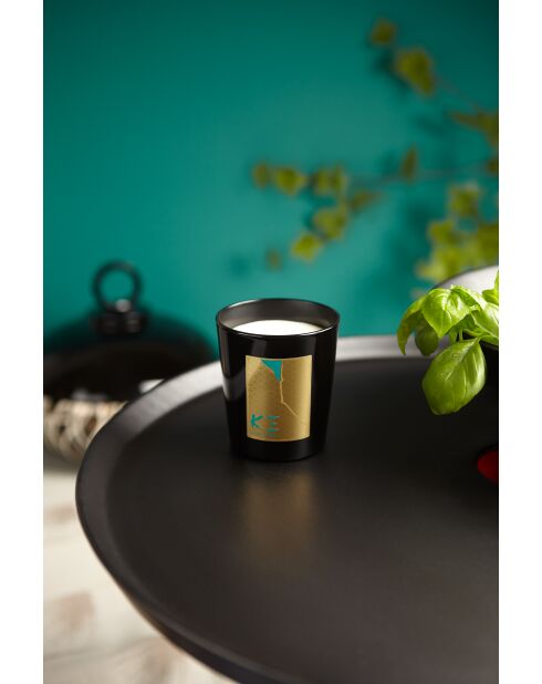 Bougie énergétique au basilic noire 200 g