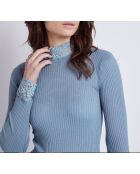 Pull en laine & soie Suzie bleu ciel