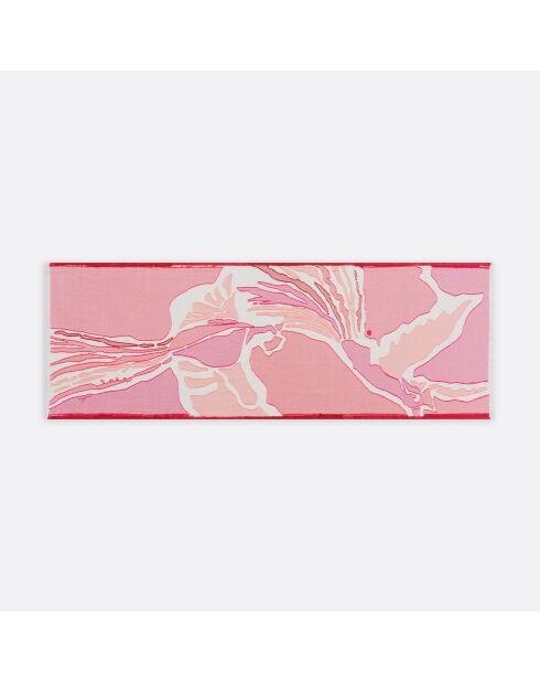 Étole en coton bio Calysto rose - 70 x 200 cm
