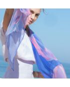 Étole en soie Ode lilas - 105 x 200 cm