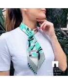 Collier en Perle et Foulard vert