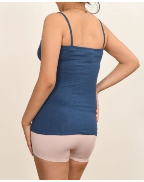 Camisole aus Baumwolle mit dünnen Jeansriemen