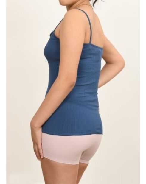 Camisole aus Baumwolle mit dünnen Jeansriemen