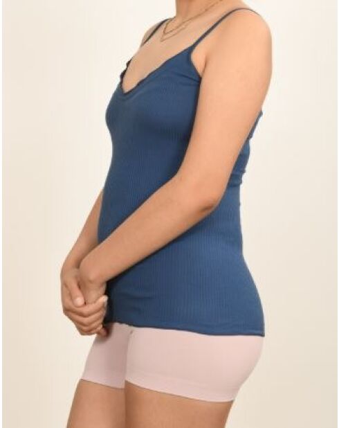 Camisole aus Baumwolle mit dünnen Jeansriemen