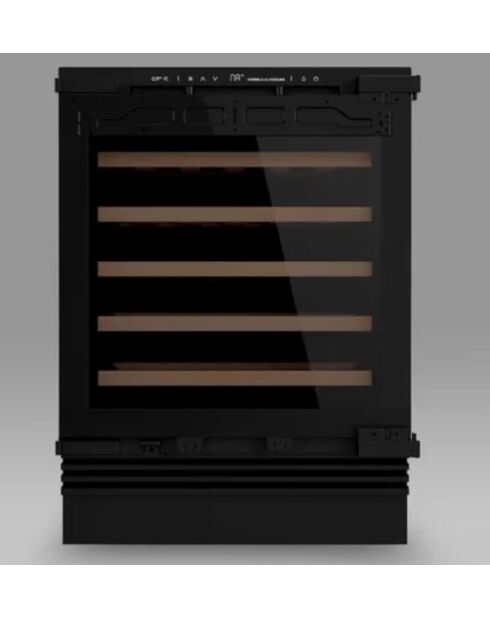 Cave à vin 48 bouteilles , compatible façade cuisine noire - 59.5X55x82 cm