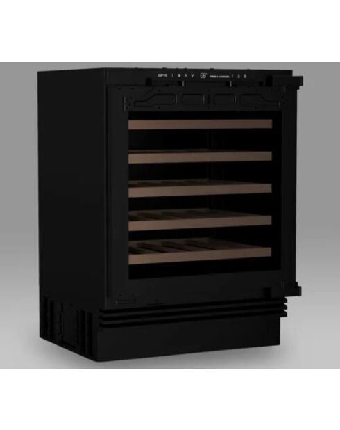 Cave à vin 48 bouteilles , compatible façade cuisine noire - 59.5X55x82 cm
