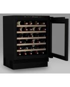 Cave à vin 48 bouteilles , compatible façade cuisine noire - 59.5X55x82 cm