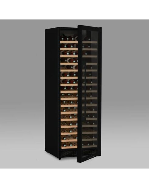 Cave à vin 199 bouteilles encastrable noire - 59.5x68x176.9 cm