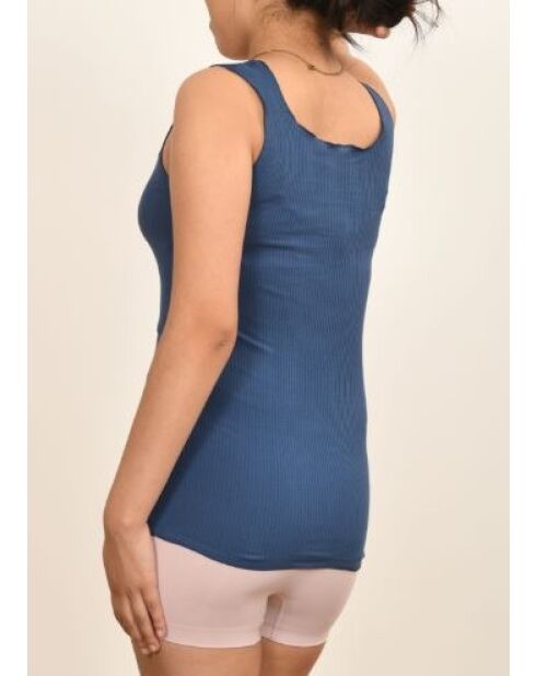 Camisola de algodón con cuello oblicuo satinado