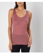Roze tanktop van wol en zijde