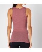 Roze tanktop van wol en zijde