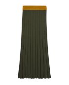 Jupe en maille plissée Zelda kaki