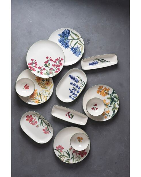 Ensemble petit-déjeuner multicolore - 14 pièces