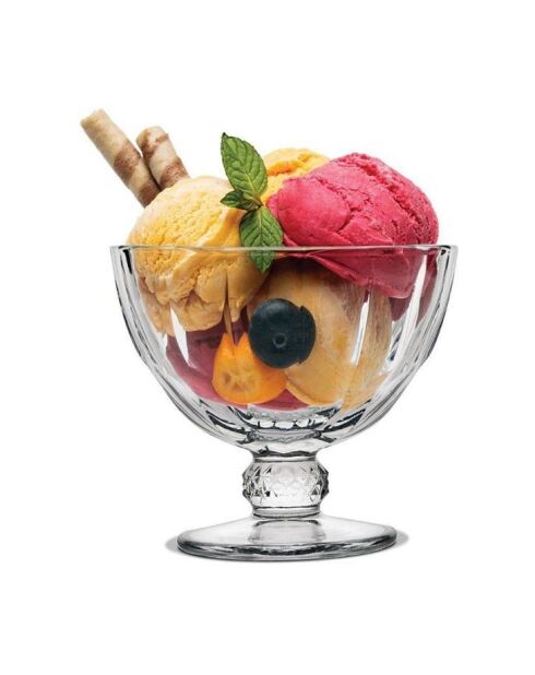 Ensemble de 2 coupes à glace en verre transparent - 280 ml