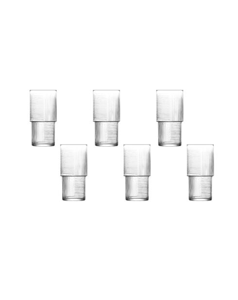 Ensemble de 6 verres transparent - 400 ml