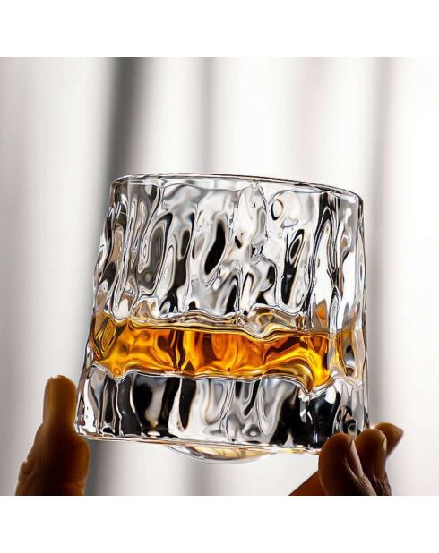 Ensemble de 2 verres à whisky transparent - 160 ml