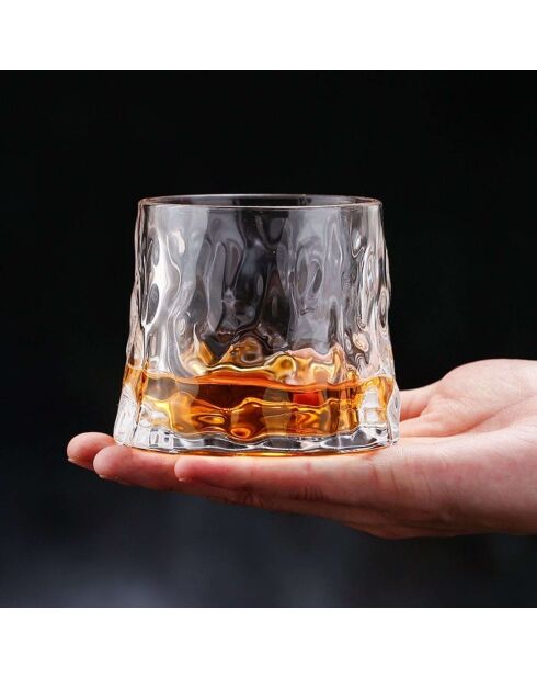 Ensemble de 2 verres à whisky transparent - 160 ml