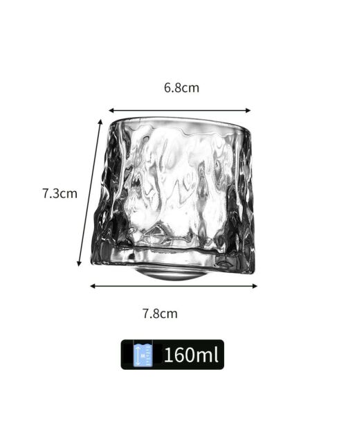 Ensemble de 2 verres à whisky transparent - 160 ml
