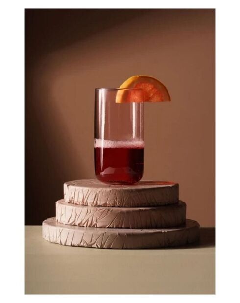 Ensemble de 3 verres rose - 365 ml