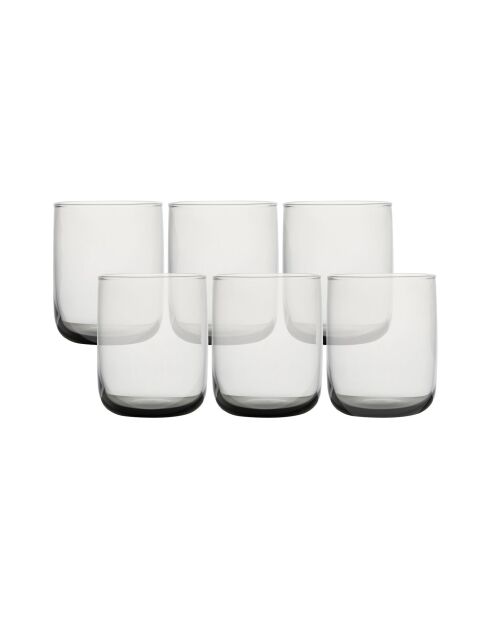 Ensemble de verres gris - 6 pièces