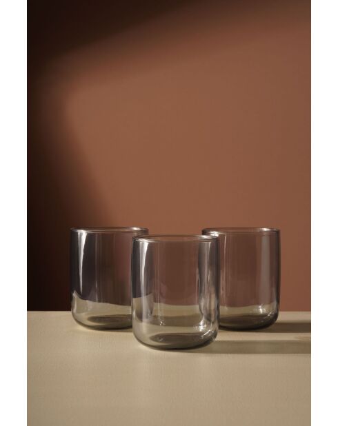 Ensemble de verres gris - 6 pièces