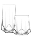 Ensemble de verres transparent - 12 pièces
