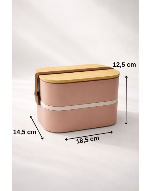 Boîte à déjeuner rose - 1 000 ml