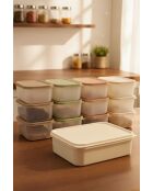 Ensemble de boîtes de rangement crème - 13 pièces