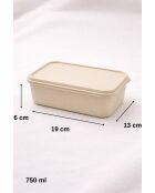 Ensemble de boîtes de rangement crème - 13 pièces