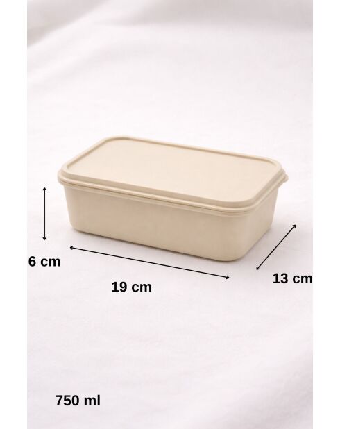 Ensemble de boîtes de rangement crème - 13 pièces