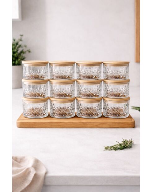 Ensemble de boîtes de rangement transparent - 13 pièces