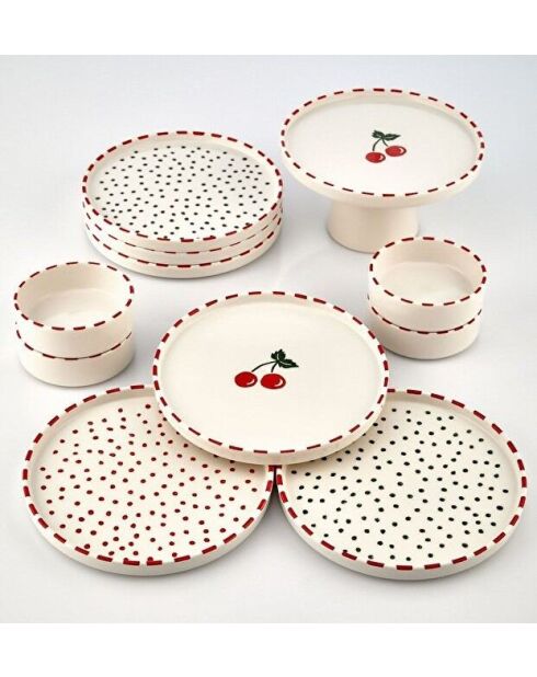 Ensemble petit-déjeuner multicolore - 11 pièces