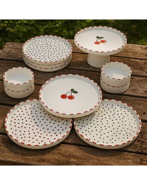 Ensemble petit-déjeuner multicolore - 11 pièces