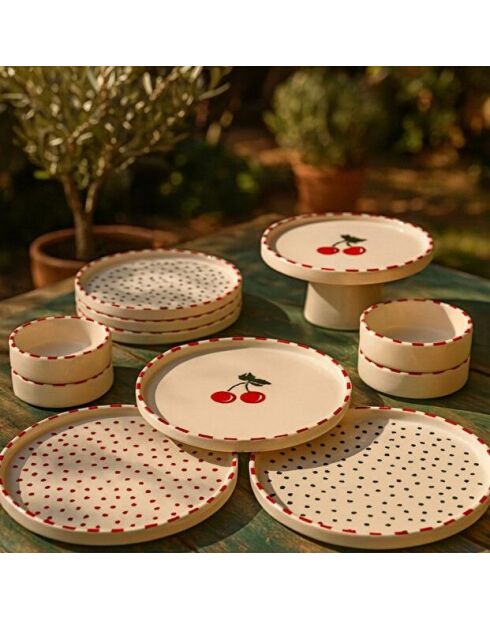 Ensemble petit-déjeuner multicolore - 11 pièces