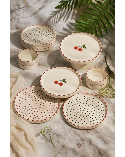 Ensemble petit-déjeuner multicolore - 11 pièces