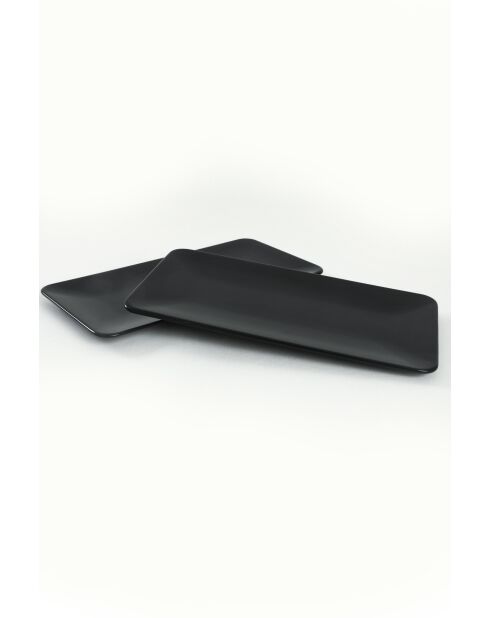 Ensemble de 2 assiettes de service noir - 33 cm