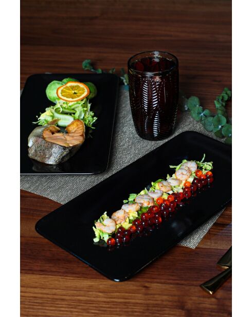 Ensemble de 2 assiettes de service noir - 33 cm