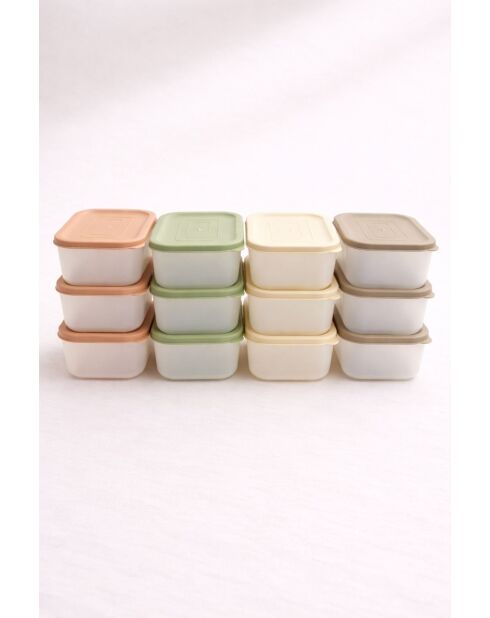 Ensemble de boîtes de rangement gris - 13 pièces