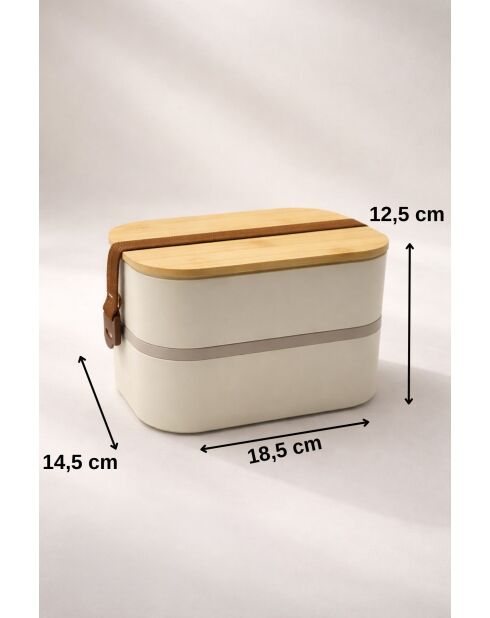 Boîte à déjeuner crème - 1 000 ml