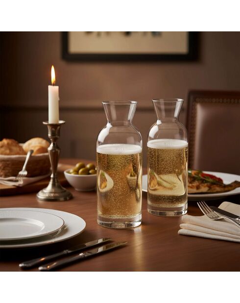 Ensemble de 3 bouteilles en verre transparent - 360 ml