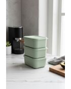 Ensemble de 3 boîtes de rangement kaki - 280 ml