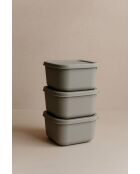 Ensemble de 3 boîtes de rangement gris - 280 ml
