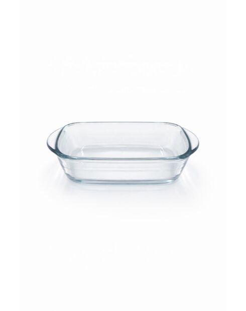 Set de 2 bandejas de vidrio transparente - 400 ml