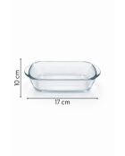 Set de 2 bandejas de vidrio transparente - 400 ml