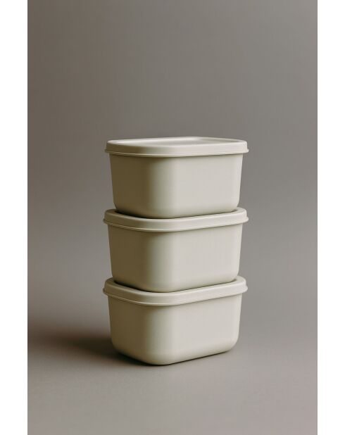 Ensemble de boîtes de rangement écru - 3 pièces