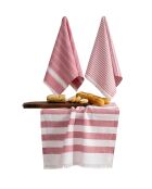 Set mit 3 roten Handtüchern - 45 x 65 cm